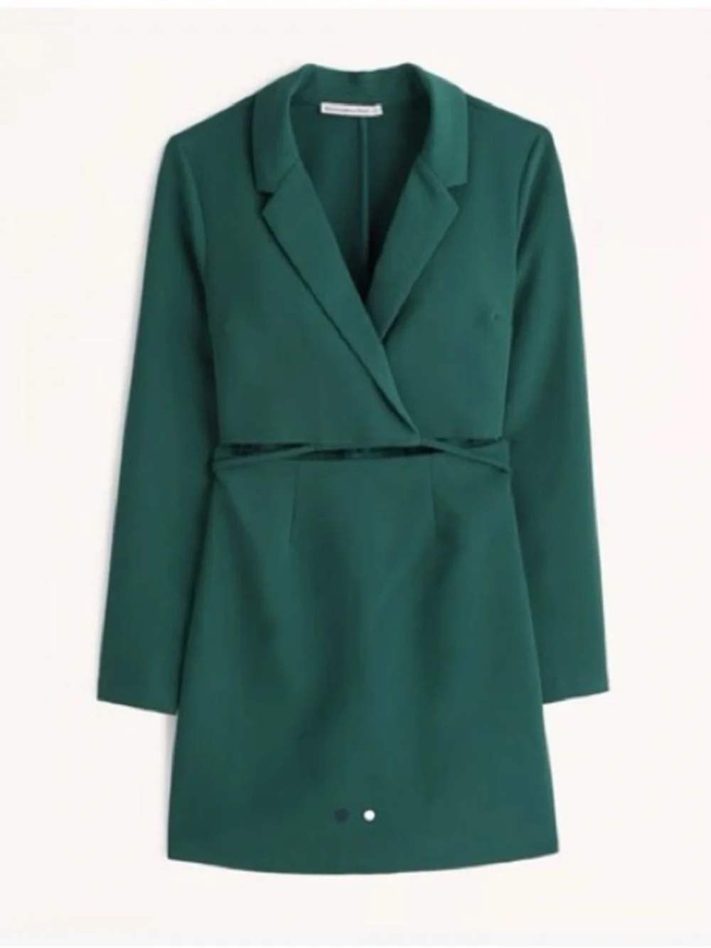 NWT Abercrombie & Fitch Green Wrap-Front Cutout Blazer Dress - Small Tall